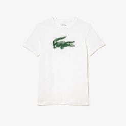 Vetements De Sport | LACOSTE T-Shirt Lacoste Sport En Jersey Respirant Imprime Crocodile 3D