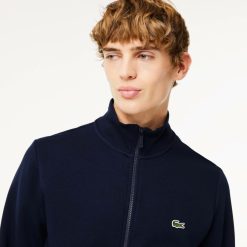 Sweatshirts | LACOSTE Sweatshirt Jogger Zippe Homme Regular Fit Lacoste En Molleton Gratte