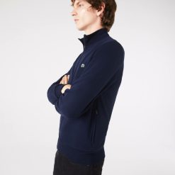 Sweatshirts | LACOSTE Sweatshirt Jogger Zippe Homme Regular Fit Lacoste En Molleton Gratte