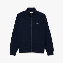 Sweatshirts | LACOSTE Sweatshirt Jogger Zippe Homme Regular Fit Lacoste En Molleton Gratte