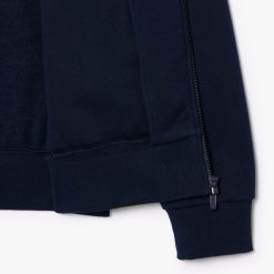 Sweatshirts | LACOSTE Sweatshirt Jogger Zippe Homme Regular Fit Lacoste En Molleton Gratte