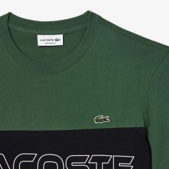 T-Shirts | LACOSTE T-Shirt Color-Block Regular Fit Imprime Lacoste