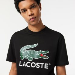 T-Shirts | LACOSTE T-Shirt Imprime Signature En Jersey De Coton