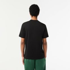 T-Shirts | LACOSTE T-Shirt Imprime Signature En Jersey De Coton