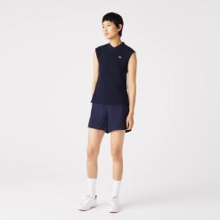 Vetements De Sport | LACOSTE Polo Sans Manche Femme Golf Lacoste Sport Ultra-Dry En Coton Biologique