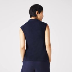 Vetements De Sport | LACOSTE Polo Sans Manche Femme Golf Lacoste Sport Ultra-Dry En Coton Biologique