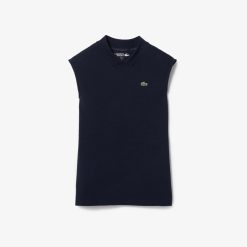 Vetements De Sport | LACOSTE Polo Sans Manche Femme Golf Lacoste Sport Ultra-Dry En Coton Biologique