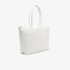 Sacs A Main & Cabas | LACOSTE Grand Sac Cabas Femme Lacoste L.12.12 Avec Texture Perforee