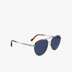 Lunettes De Soleil | LACOSTE Lunettes De Soleil Neoheritage Ovales En Metal