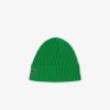 Chapeaux & Casquettes | LACOSTE Bonnet En Laine Cotelee