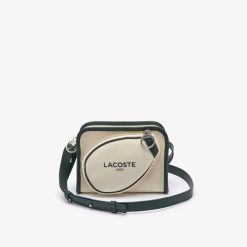 Sacs A Bandouliere | LACOSTE Sac Bandouliere Heritage Canvas Inspiration Tennis En Textile