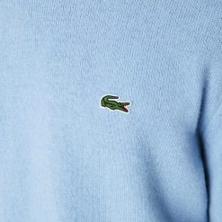 Pullovers | LACOSTE Pull A Col Rond En Laine Unie