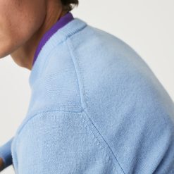 Pullovers | LACOSTE Pull A Col Rond En Laine Unie