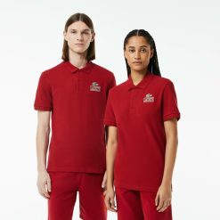 Polos | LACOSTE Polo Mini Pique Stretch Imprime Signature Lacoste