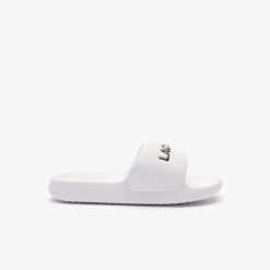 Claquettes & Sandales | LACOSTE Claquettes Serve Slide 1. Femme En Tissu