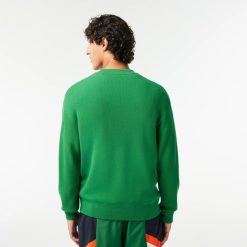 Pullovers | LACOSTE Pull Homme Lacoste Relaxed Fit Col Rond En Laine