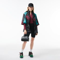 Manteaux & Vestes | LACOSTE Veste Color Block Oversize A Capuche Avec Taille Ajustable