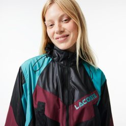 Manteaux & Vestes | LACOSTE Veste Color Block Oversize A Capuche Avec Taille Ajustable