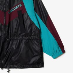 Manteaux & Vestes | LACOSTE Veste Color Block Oversize A Capuche Avec Taille Ajustable