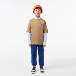 Vetements Garcon | LACOSTE Chemise Enfant Lacoste Avec Poches Contrastees Sur Le Devant