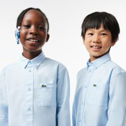 Vetements Garcon | LACOSTE Chemise Enfant Lacoste Avec Poches Contrastees Sur Le Devant