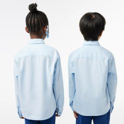 Vetements Garcon | LACOSTE Chemise Enfant Lacoste Avec Poches Contrastees Sur Le Devant