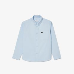 Vetements Garcon | LACOSTE Chemise Enfant Lacoste Avec Poches Contrastees Sur Le Devant