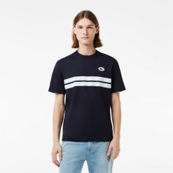 T-Shirts | LACOSTE T-Shirt En Coton Avec Imprime Inspire Des Archives