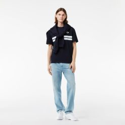 T-Shirts | LACOSTE T-Shirt En Coton Avec Imprime Inspire Des Archives