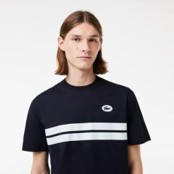 T-Shirts | LACOSTE T-Shirt En Coton Avec Imprime Inspire Des Archives