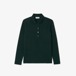 Polos | LACOSTE Polo Lacoste Slim Fit A Manches Longues En Pique Stretch