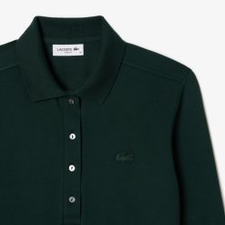 Polos | LACOSTE Polo Lacoste Slim Fit A Manches Longues En Pique Stretch