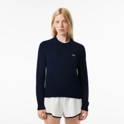 Pullovers | LACOSTE Pull Col Rond En Double-Face De Coton