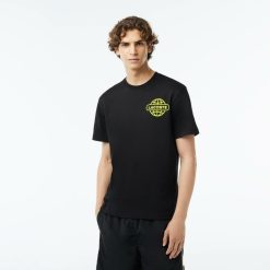 T-Shirts | LACOSTE T-Shirt Imprime En Jersey Epais De Coton