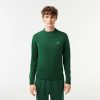 Pullovers | LACOSTE Pull A Col Rond En Laine Unie