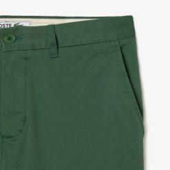 Pantalons & Shorts | LACOSTE Bermuda Slim Fit Uni En Coton Stretch