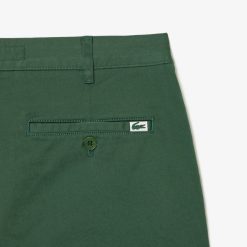 Pantalons & Shorts | LACOSTE Bermuda Slim Fit Uni En Coton Stretch