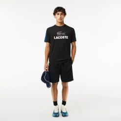 Vetements De Sport | LACOSTE T-Shirt Tennis Ultra-Dry Color-Block Imprime