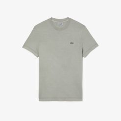 T-Shirts | LACOSTE T-Shirt Uni Homme Lacoste En Coton Biologique Teinture Naturelle