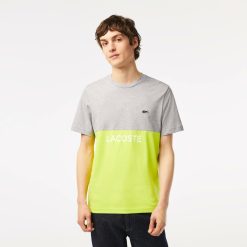 T-Shirts | LACOSTE T-Shirt Homme Lacoste Regular Fit Color-Block En Jersey De Coton