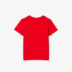 Vetements Fille | LACOSTE T-Shirt Uni En Jersey De Coton