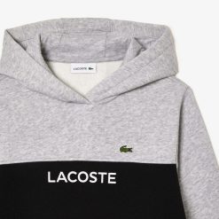 Vetements Garcon | LACOSTE Sweatshirt A Capuche Enfant Lacoste En Molleton Coton Biologique