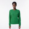 Pullovers | LACOSTE Pull Femme Lacoste Col Rond En Laine