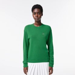 Pullovers | LACOSTE Pull Femme Lacoste Col Rond En Laine