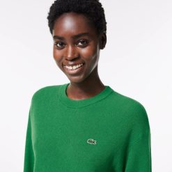 Pullovers | LACOSTE Pull Femme Lacoste Col Rond En Laine