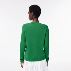 Pullovers | LACOSTE Pull Femme Lacoste Col Rond En Laine