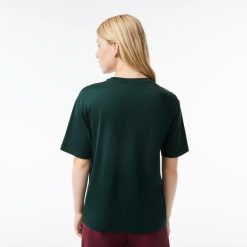 T-Shirts | LACOSTE T-Shirt A Col Rond En Coton Premium