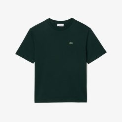 T-Shirts | LACOSTE T-Shirt A Col Rond En Coton Premium