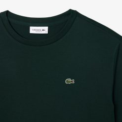 T-Shirts | LACOSTE T-Shirt A Col Rond En Coton Premium