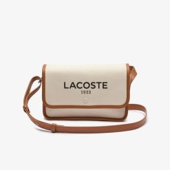 Sacs A Bandouliere | LACOSTE Sacoche A Rabat Heritage Canvas En Coton